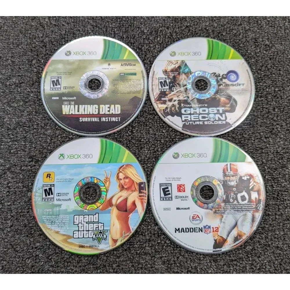 Lot of 32 Microsoft XBOX 360 Games Loose Discs in Sleeves Tested/Untested